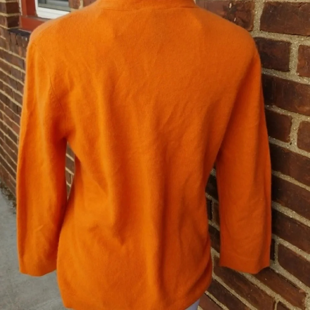 Jones Orange cashmere blend sweater L - Picture 4 of 8